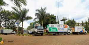 Truck loads of medical supplies flagged off at Kiambu County HQ to different health facilities