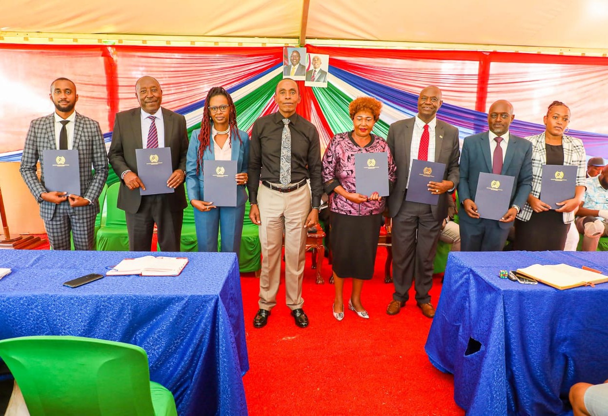 Appointed Adhoc committee with Governor Wamatangi after receiving their appointment letters